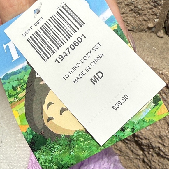 Purple Fuzzy Sweater with Totoro Design size medium NWT shorts NOT included - Picture 5 of 5